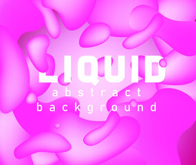 Abstract geometric shapes with neon gradient like in lava lamp. Futuristic cover with liquid organic smooth blobs.