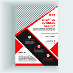 Creative business company modern professional a4 flyer leaflet design       