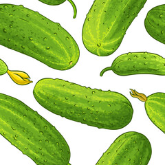 cucumber vegetable pattern