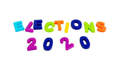 Text ELECTIONS 2020 on a white background.