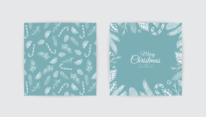 Merry Christmas background with christmas element. Vector illustration