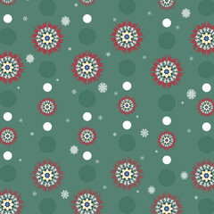 Festive patterned background in gray, red and white tones