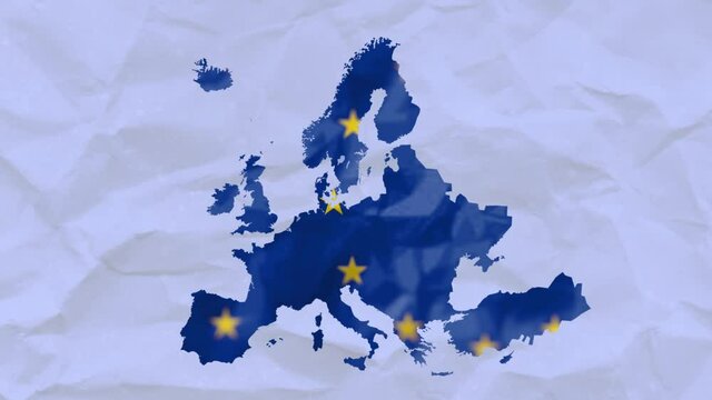EU map against grey textured background