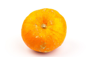Fresh orange pumpkin isolated on white background