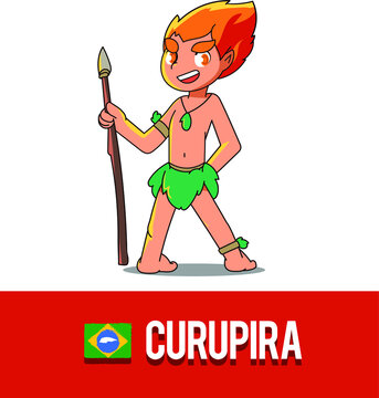 Curupira, Illustration, Folklore Brazil Art, Folclore, Fantastic Creature Of Brazilian, Brasil