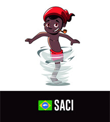 Saci, illustration, folklore brazil art, folclore, Fantastic Creature of Brazilian, brasil