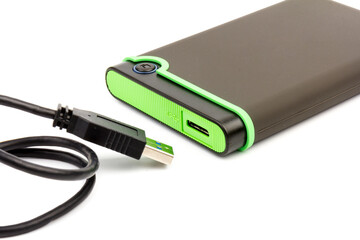 external hard drive for backup on a white background