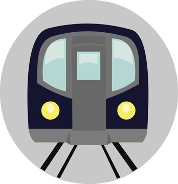 recommend clip art: Vector emoticon illustration of a train