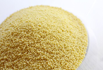 Raw uncooked couscous.