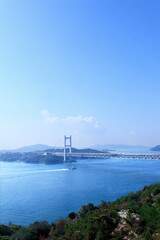 Fototapeta premium 鷲羽山から望む瀬戸大橋