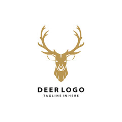 deer wild animal hunt logo