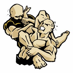 illustration of a man fight