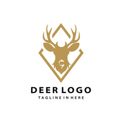 deer wild animal hunt logo