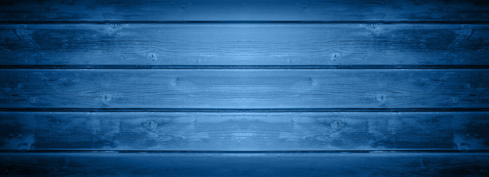 Dark trendy classic blue wooden vintage texture as background