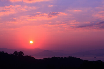 宮島SAから望む日の出