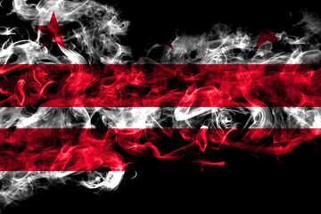 United States of America, America, US, USA, American, District of Columbia, Washington smoke flag isolated on black background