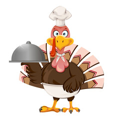 Funny cartoon character Thanksgiving Turkey bird