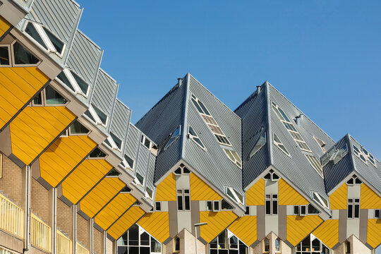 Cubic houses, Architect Piet Blom, Rotterdam, South Holland, Netherlands