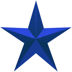 3d blue star