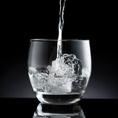 foto splash acqua e ghiaccio dissetante stilllife 