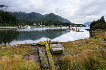 Klemtu, First Nations Kitasoo Xai Xais community, Swindle Island, Great Bear Rainforest, British Columbia, Canada