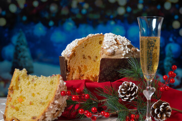 panettone tradizionale con uvetta candita e spumante