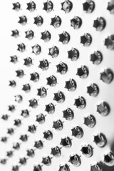 Texture of metal grater, closeup