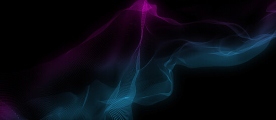 Abstract colored background imitating fabric developing in the wind. 3d rendering