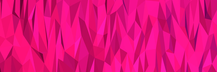 Deep pink abstract background. Geometric vector illustration. Colorful 3D wallpaper.