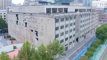 bullet hole  on the wall