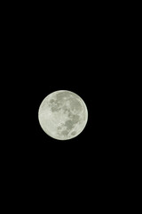 Close up picture of the shiny full moon