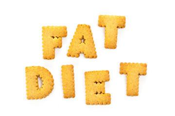 Letter cookies forming the word 