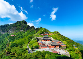Fototapeta na wymiar Fanjing Mountain Scenic Area, Tongren City, Guizhou Province, China