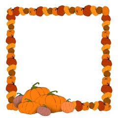 frame made of pumpkin