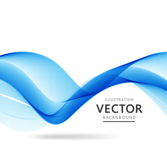 Nice background with blue waves vector