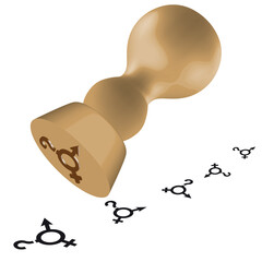 Fototapeta premium Gender Stempel
