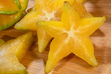 Fototapeta na wymiar Hong Kong 2020 : Carambola Is One Of The Traditional Fruits Of The Mid-Autumn Festival