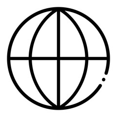 Pixel perfect earth globe line icon