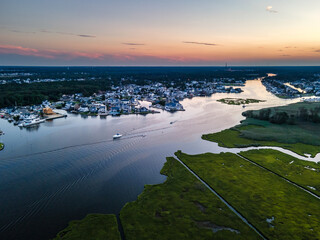 Aerial Sunset in Forked River, NJ © Jin