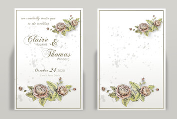 Wedding Invitation With Floral Design