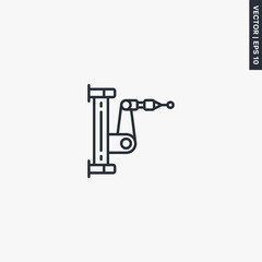 Weld robotic arm manipulator, linear style sign for mobile concept and web design