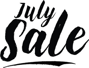 July Sale Handwritten Font Calligraphy Font For Sale Banners Flyers and Templates
