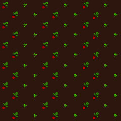 Vector radish pattern for kitchen fabric on brown background
