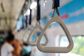 Hanging Strap for passengers at the Train