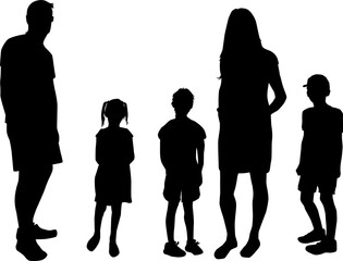 Family of silhouettes. Conceptual illustration.