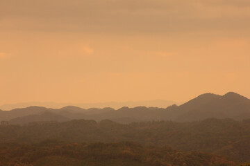 三瓶山より望む山脈