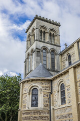 Fototapeta premium Saint-Vincent-de-Paul church - parish church in city of Le Havre in Seine-Maritime dedicated to Saint Vincent de Paul. Built between 1849 and 1860 in neo-Roman style. Le Havre, France.