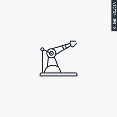 Machine concept robotic arm, linear style sign for mobile concept and web design
