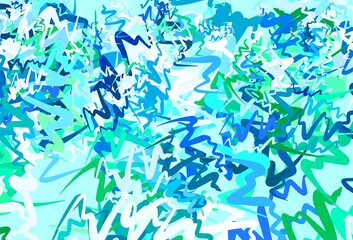 Light Green vector template with bent lines.