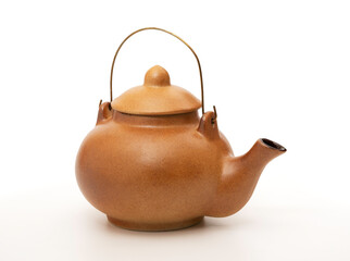 Teapot isolated on white background with clipping path